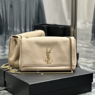 YSL KATE MEDIUM REVERSIBLE CHAIN BAG IN SUEDE AND SMOOTH LEATHER 553804